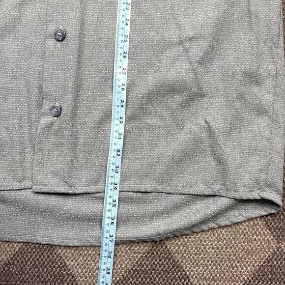 SIGNUM Beige Textured Shirt XL Cotton Blend Made in Germany Long Sleeve Overcoat - Picture 7 of 9